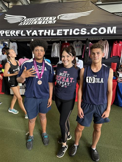 State qualifieds Jax and Grant with Coach Smith